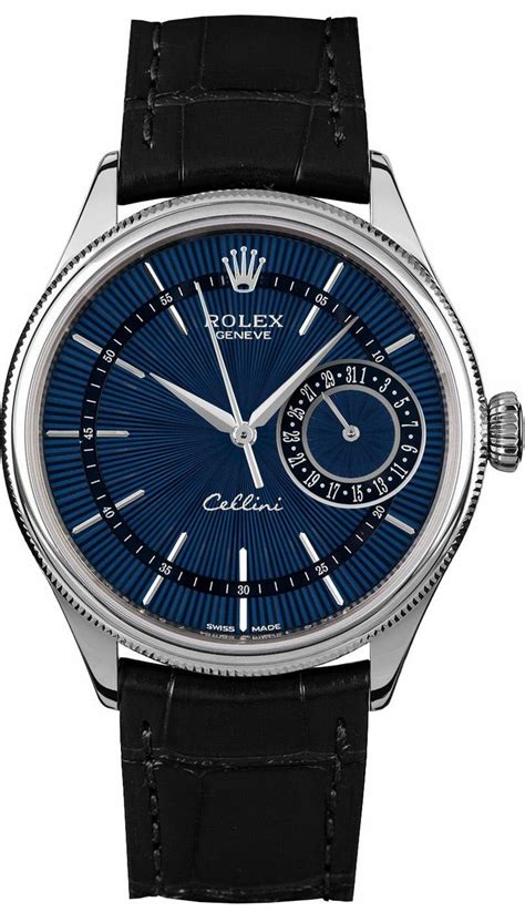 bracelet cuir rolex cellini|rolex cellini black strap.